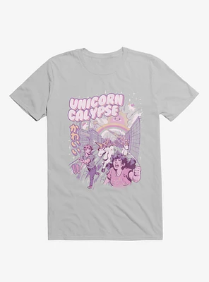Unicorn Calypse Rainbow Sunshine Attack Ice Grey T-Shirt