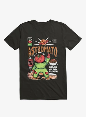 Astromato Defender Of The Spaghetti Black T-Shirt