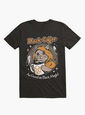 Black Coffee Cat As Good Magic T-Shirt