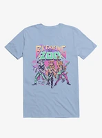 Breaking The Zoo Animal Rock Band Light Blue T-Shirt