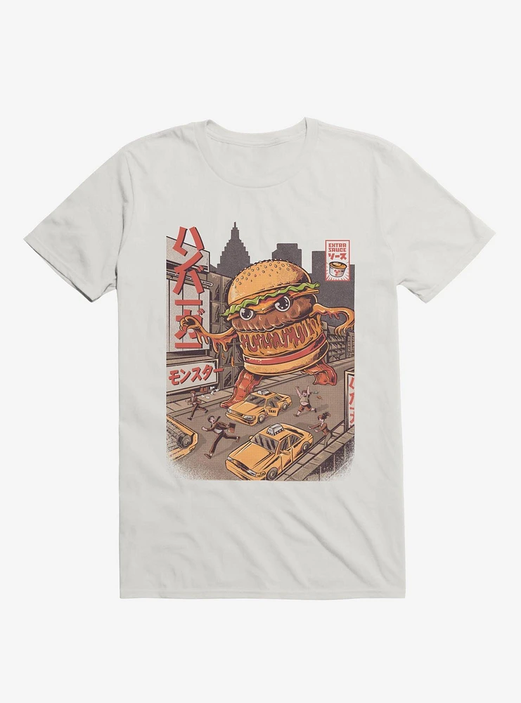 Burgerzilla Attack White T-shirt