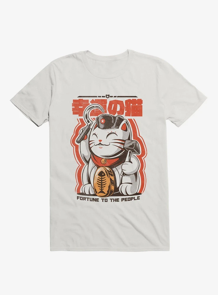 Catnist Fortune To The People White T-Shirt