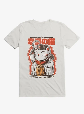 Catnist Fortune To The People White T-Shirt