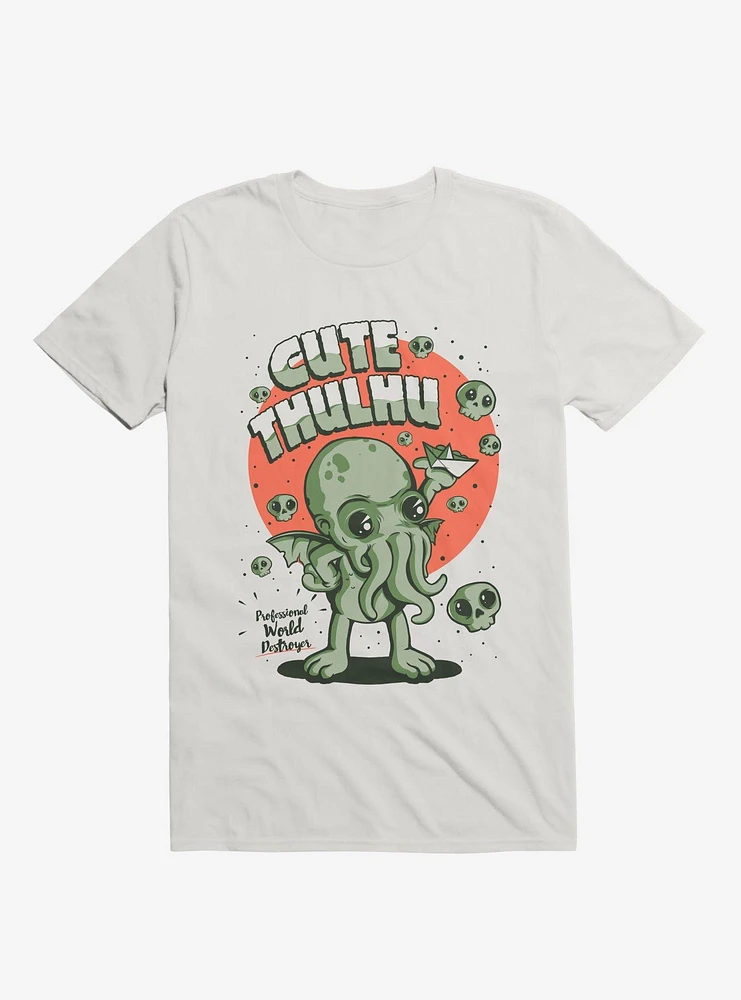 Cutethulhu! Professional World Destroyer White T-Shirt