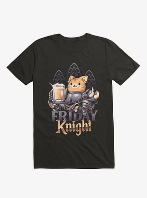 Friday Knight Armor Cat Black T-Shirt