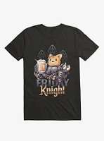 Friday Knight Armor Cat Black T-Shirt