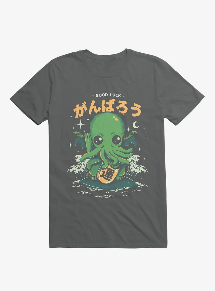 Good Luck Cutethulhu Charcoal Grey T-Shirt