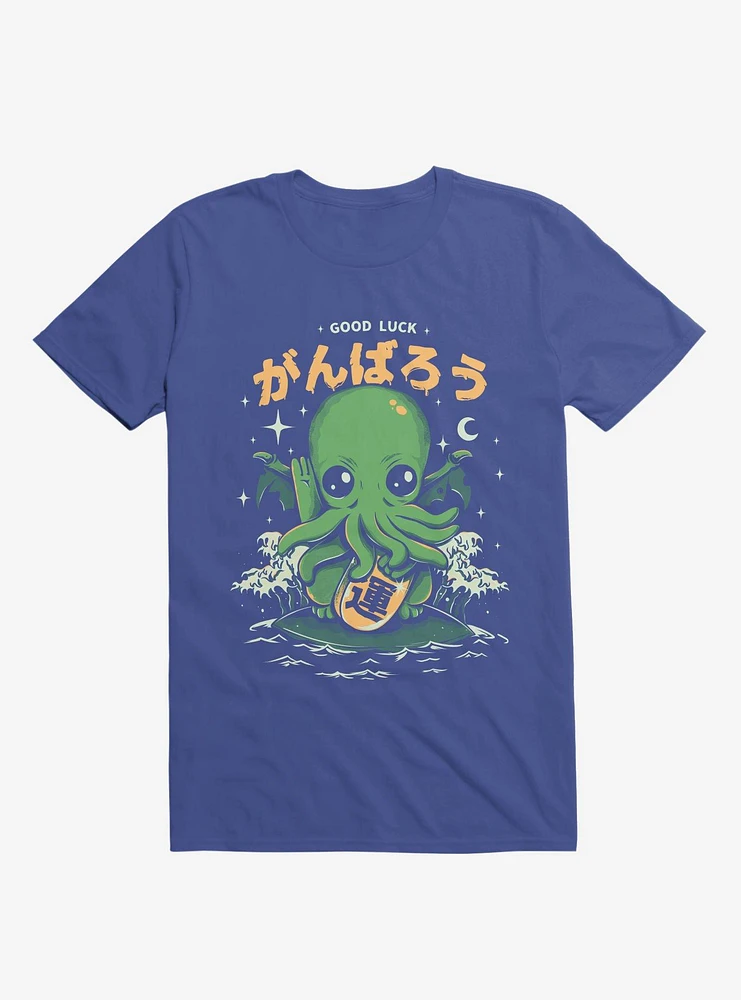 Good Luck Cutethulhu Royal Blue T-Shirt