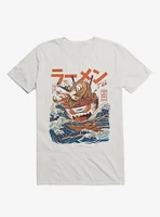 Great Ramen Of Kanagawa Attack White T-Shirt