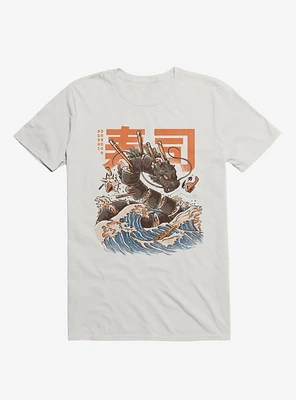 Great Sushi Dragon Attack White T-Shirt