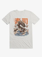 Great Sushi Dragon Attack White T-Shirt
