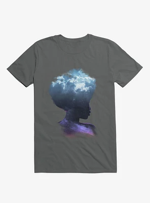 Head The Clouds Galaxy Charcoal Grey T-Shirt