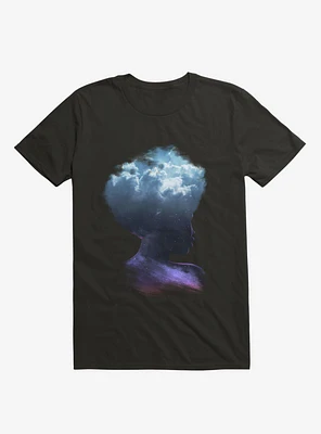 Head The Clouds Galaxy Black T-Shirt
