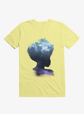 Head The Clouds Galaxy Corn Silk Yellow T-Shirt