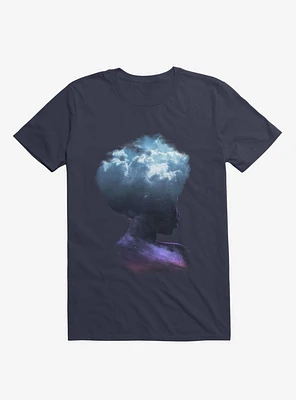 Head The Clouds Galaxy Navy Blue T-Shirt