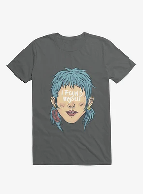 I Found Myself Blue Haired Charcoal Grey T-Shirt