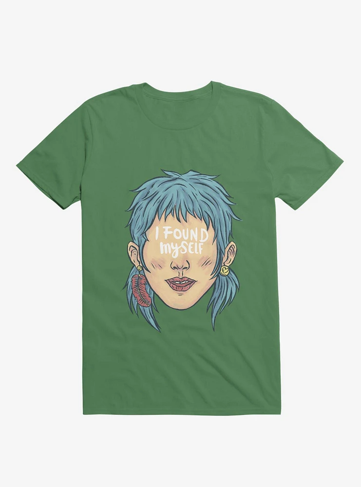 I Found Myself Blue Haired Irish Green T-Shirt