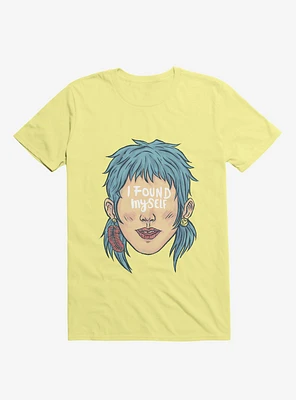 I Found Myself Blue Haired Corn Silk Yellow T-Shirt