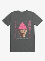 Ice Cream 8-Bit Lovers Club Charcoal Grey T-Shirt