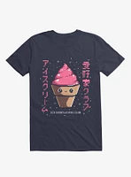 Ice Cream 8-Bit Lovers Club Navy Blue T-Shirt