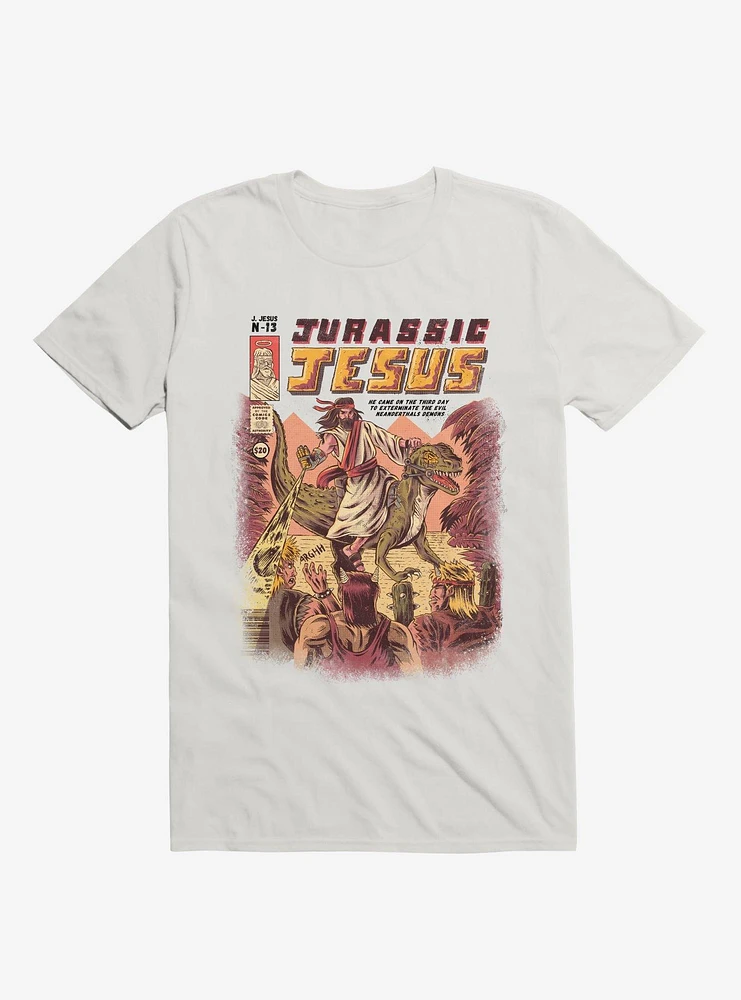 Jurassic Jesus Evil Exterminator White T-Shirt