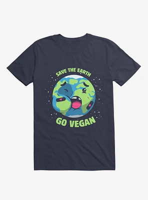 Save The Earth Go Vegan Black T-shirt