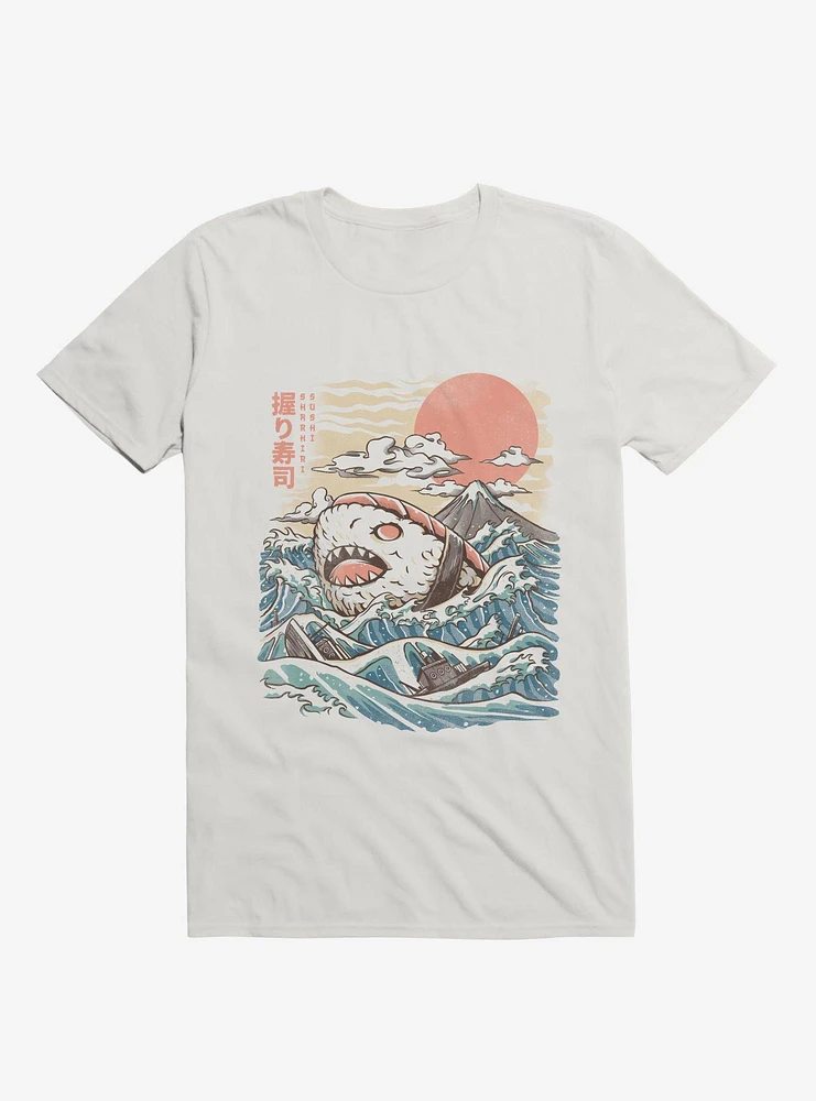 Sharkiri Sushi Ocean Attack White T-Shirt