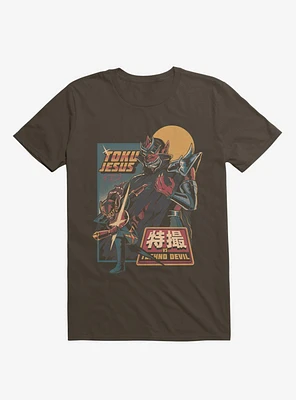 TokuJesus VS. Techno Devil Brown T-Shirt