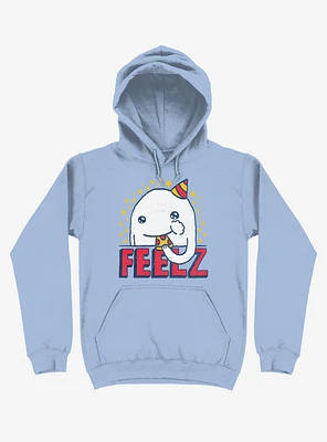 All Of The Feelz Pizza Light Blue Hoodie