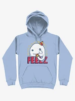 All Of The Feelz Pizza Light Blue Hoodie