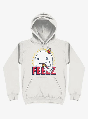 All Of The Feelz Pizza White Hoodie