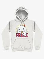 All Of The Feelz Pizza White Hoodie