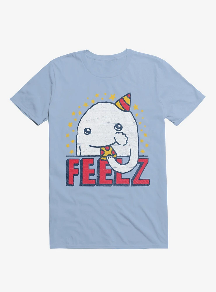 All Of The Feelz Pizza Light Blue T-Shirt