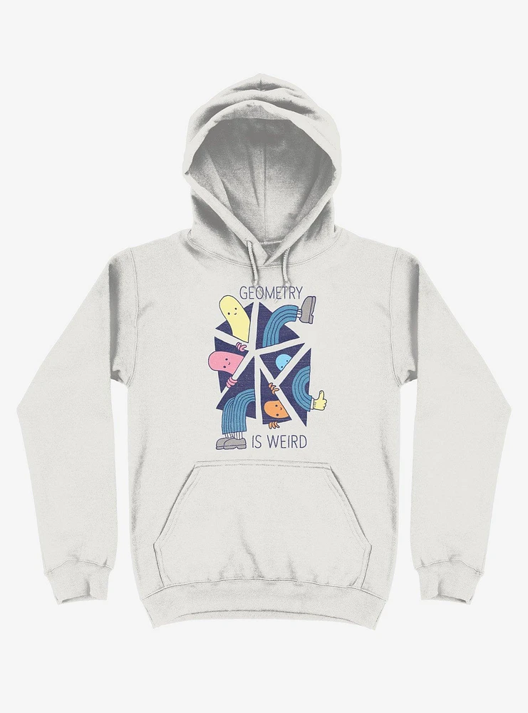 Geometry Is Weird White Hoodie