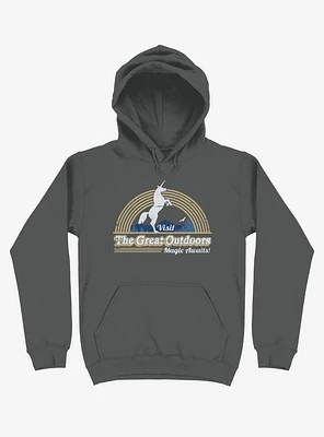 Magic Awaits! Unicorn Asphalt Grey Hoodie