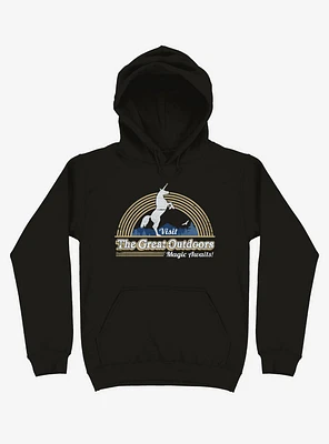 Magic Awaits! Unicorn Black Hoodie