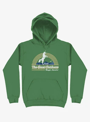 Magic Awaits! Unicorn Kelly Green Hoodie