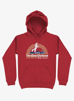 Magic Awaits! Unicorn Red Hoodie