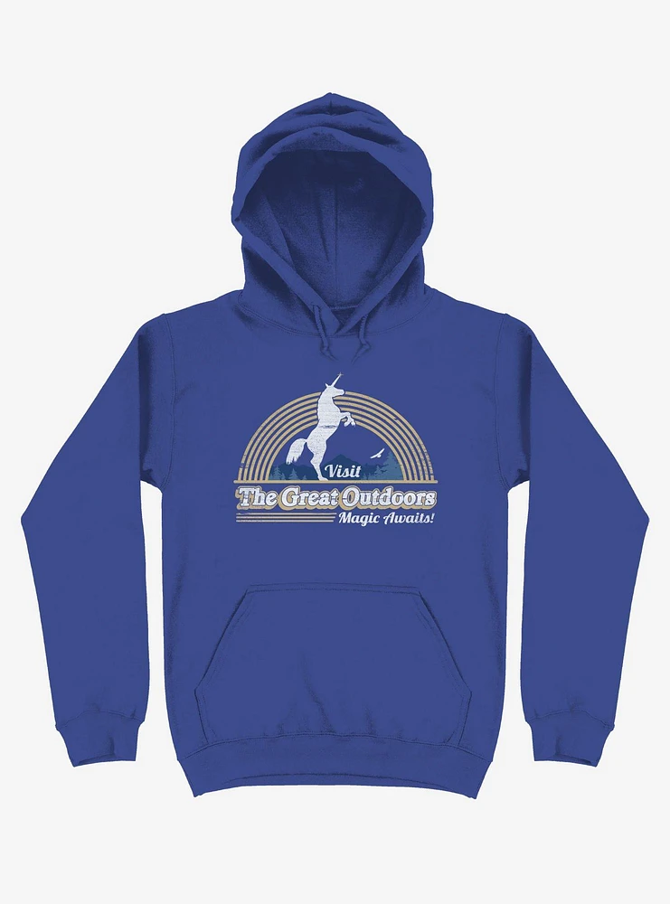 Magic Awaits! Unicorn Royal Blue Hoodie