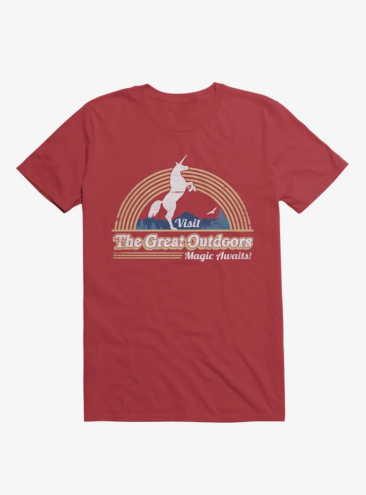 Magic Awaits! Unicorn Red T-Shirt