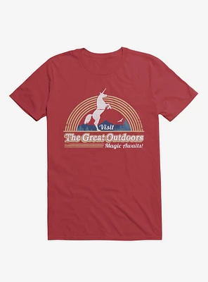 Magic Awaits! Unicorn Red T-Shirt