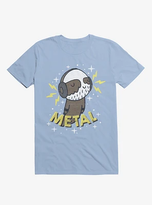 Metal Is My Co-Pilot Light Blue T-Shirt