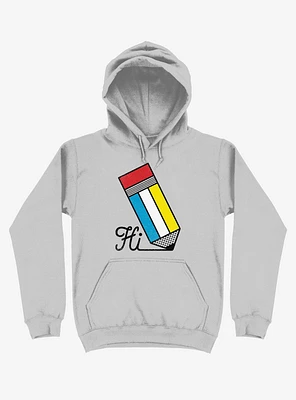 Mondrian Greeting #2 Silver Hoodie