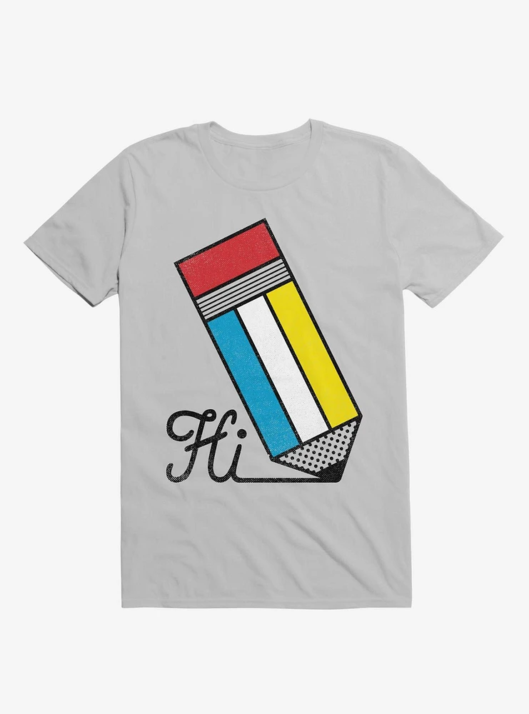 Mondrian Greeting #2 Silver T-Shirt