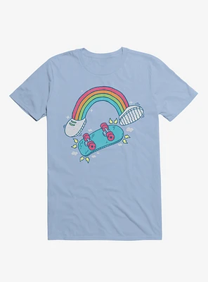 Radbow Rainbow Skateboard Light Blue T-Shirt