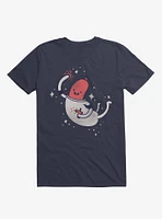 Space Sausage Outer Space, Yay! Navy Blue T-Shirt