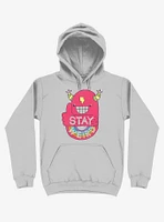 Stay Weird Rainbow Bolt Silver Hoodie