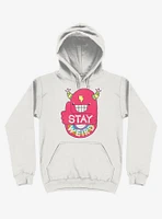 Stay Weird Rainbow Bolt White Hoodie