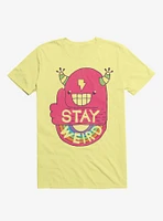 Stay Weird Rainbow Bolt Yellow T-Shirt