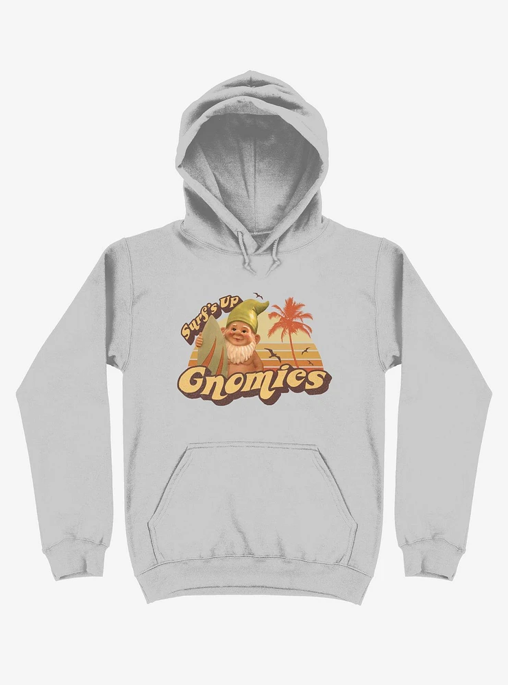 Surf's Up Gnomies Silver Hoodie